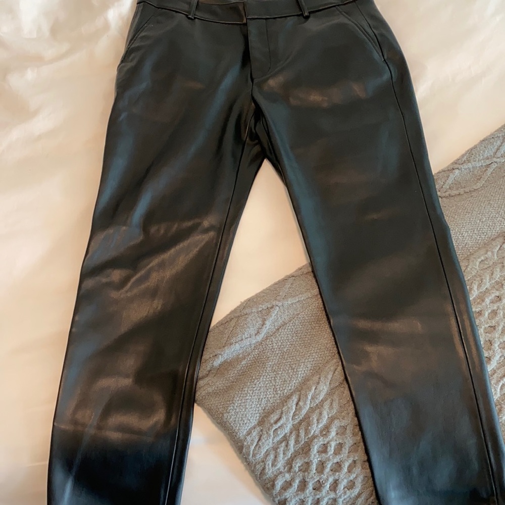 tailored leather pant